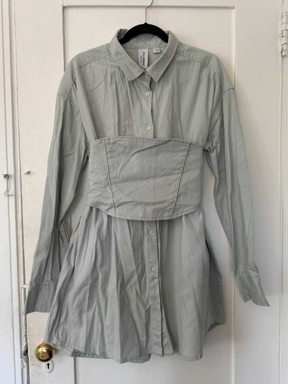 Collusion Corset Mini Shirt Dress